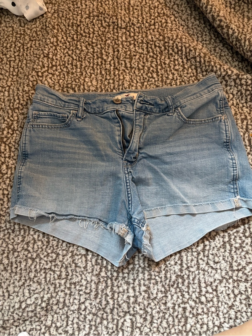 Hollister Light Blue Denim Cutoff Shorts